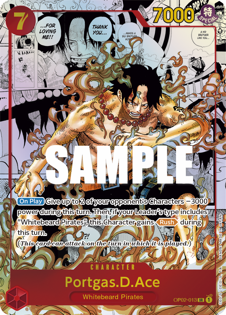 Portgas.D.Ace (Parallel) (Manga) (Alternate Art) - Paramount War - SR - OP02-013