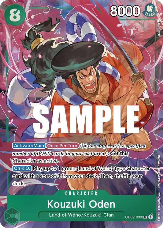 Kouzuki Oden (Alternate Art) - Paramount War - SR - OP02-030