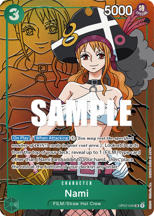 Nami (Alternate Art) - Paramount War - SR - OP02-036
