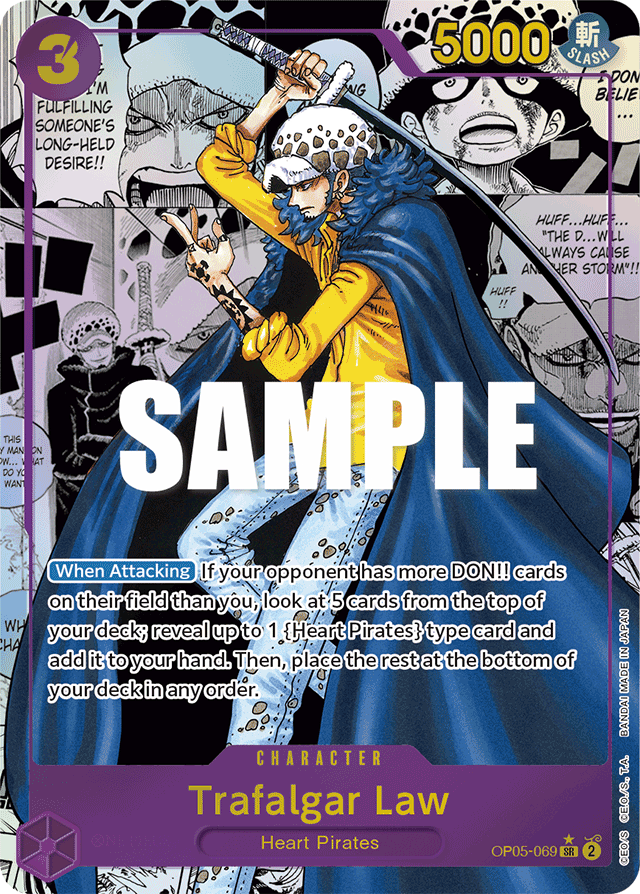 Trafalgar Law (069) (Alternate Art) (Manga) - Awakening of the New Era - SR - OP05-069