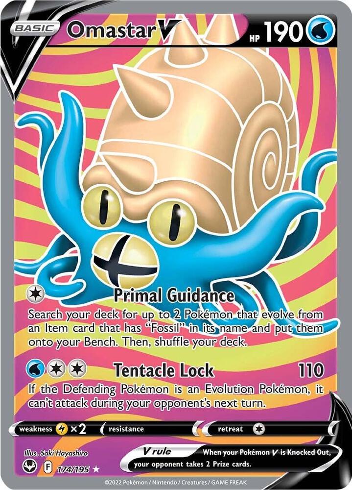 Omastar V (Full Art) - SWSH12: Silver Tempest - Ultra Rare - 174/195