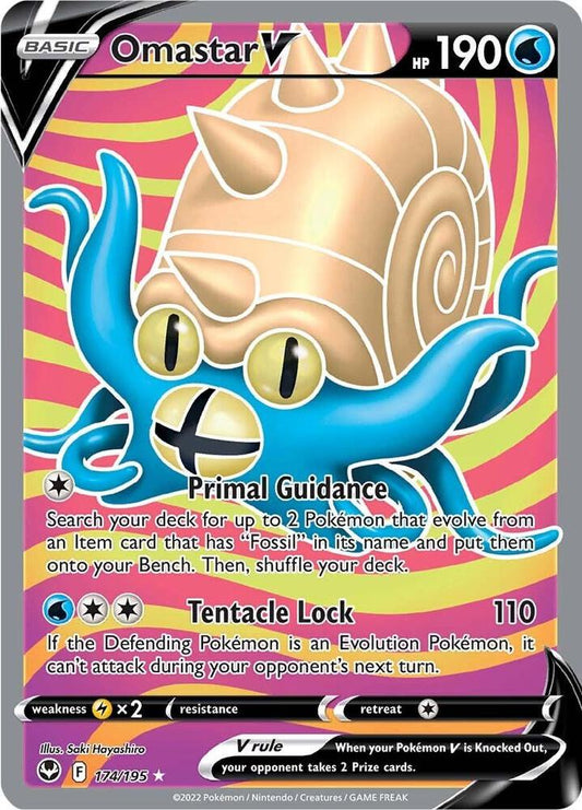Omastar V (Full Art) - SWSH12: Silver Tempest - Ultra Rare - 174/195