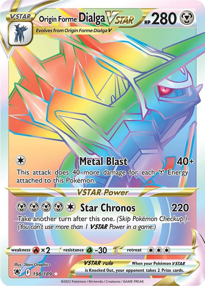 Origin Forme Dialga VSTAR - 198/189 (Secret) - SWSH10: Astral Radiance - Secret Rare - 198/189