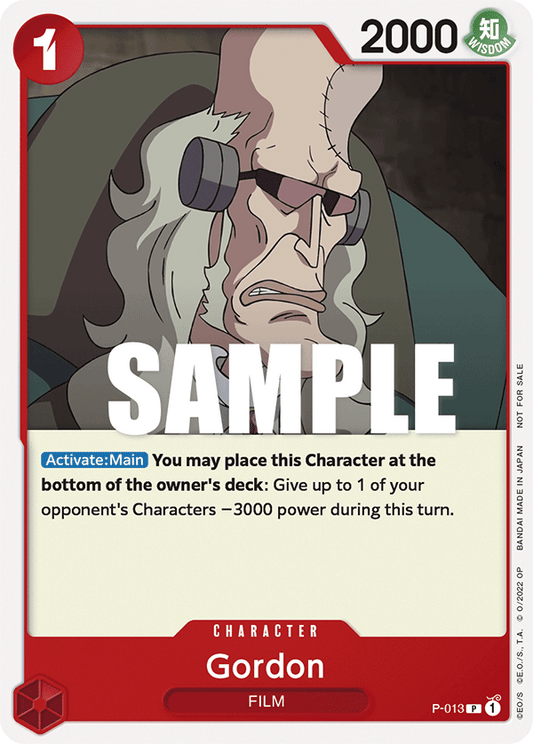 Gordon (One Piece Film Red) - One Piece Promotion Cards - PR - P-013