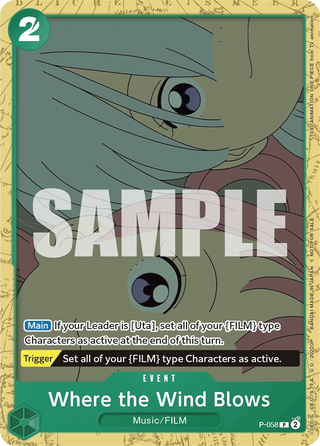 Where the Wind Blows (Starter Deck 11: Uta Deck Battle) - One Piece Promotion Cards - PR - P-058
