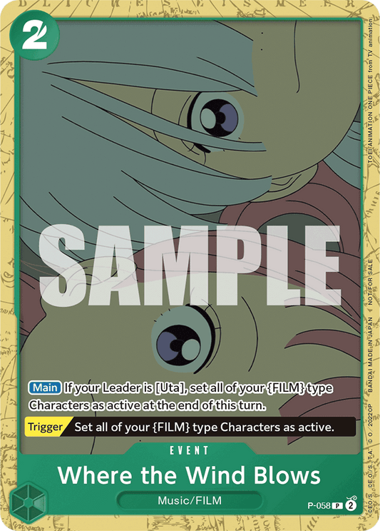 Where the Wind Blows (Starter Deck 11: Uta Deck Battle) - One Piece Promotion Cards - PR - P-058