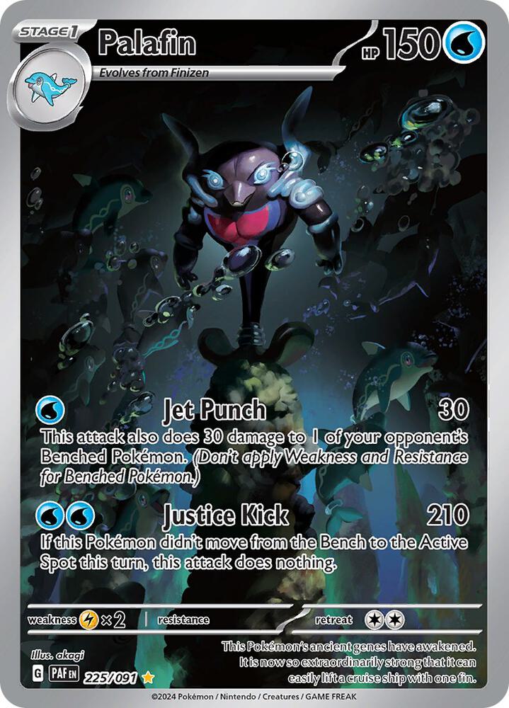 Palafin - 225/091 - SV: Paldean Fates - Illustration Rare - 225/091