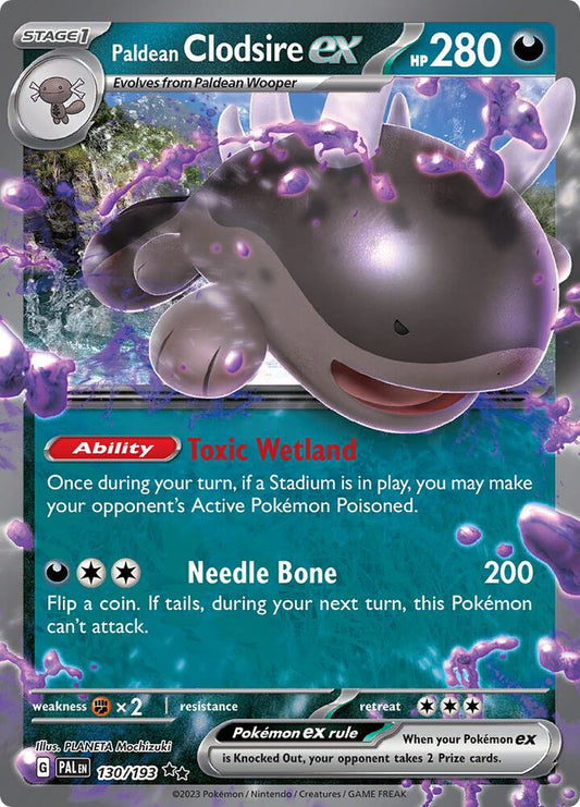 Paldean Clodsire ex - SV02: Paldea Evolved - Double Rare - 130/193