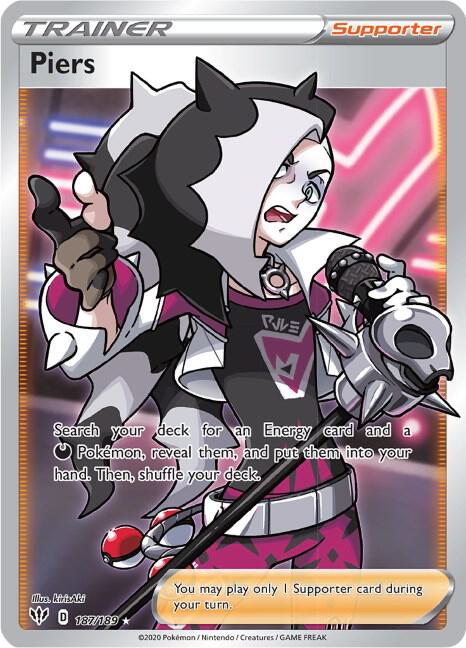 Piers (Full Art) - SWSH03: Darkness Ablaze - Ultra Rare - 187/189