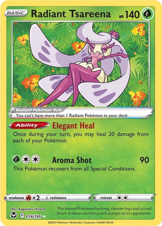 Radiant Tsareena - SWSH12: Silver Tempest - Radiant Rare - 016/195