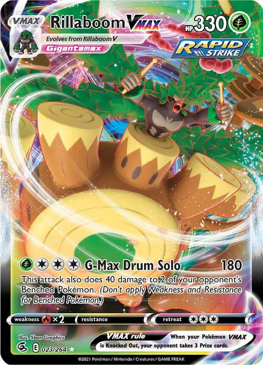 Rillaboom VMAX - SWSH08: Fusion Strike - Ultra Rare - 023/264