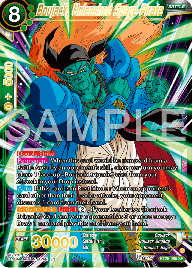 Boujack, Unleashed Space Pirate - Legend of the Dragon Balls - Super Rare - BT25-085