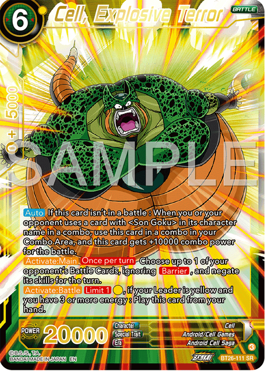 Cell, Explosive Terror - Ultimate Advent - Super Rare - BT26-1111