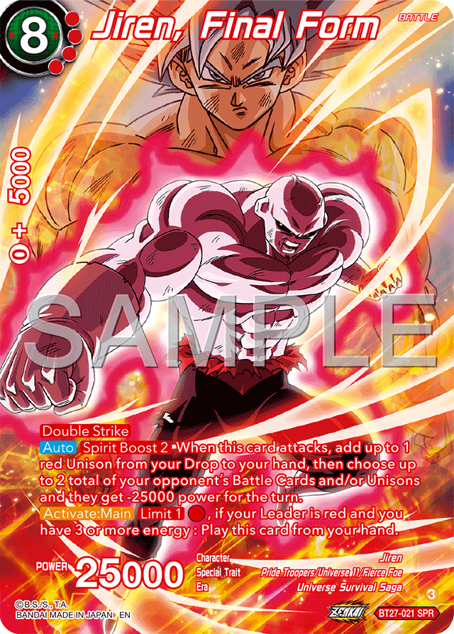 Jiren, Final Form (SPR) - History of Z - Special Rare - BT27-021