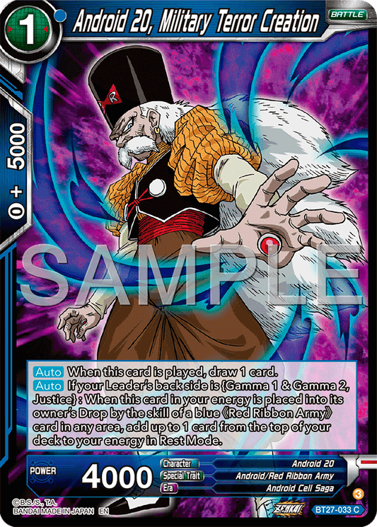 Android 20, Military Terror Creation - History of Z - Common - BT27-033