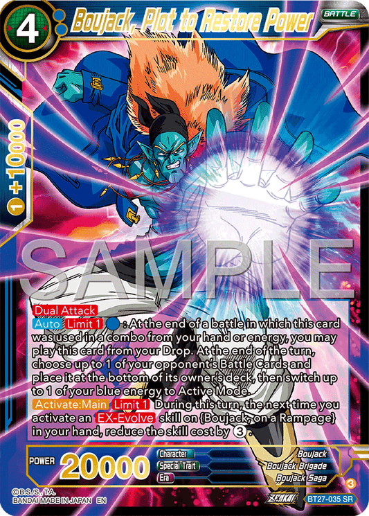 Boujack, Plot to Restore Power - History of Z - Super Rare - BT27-035