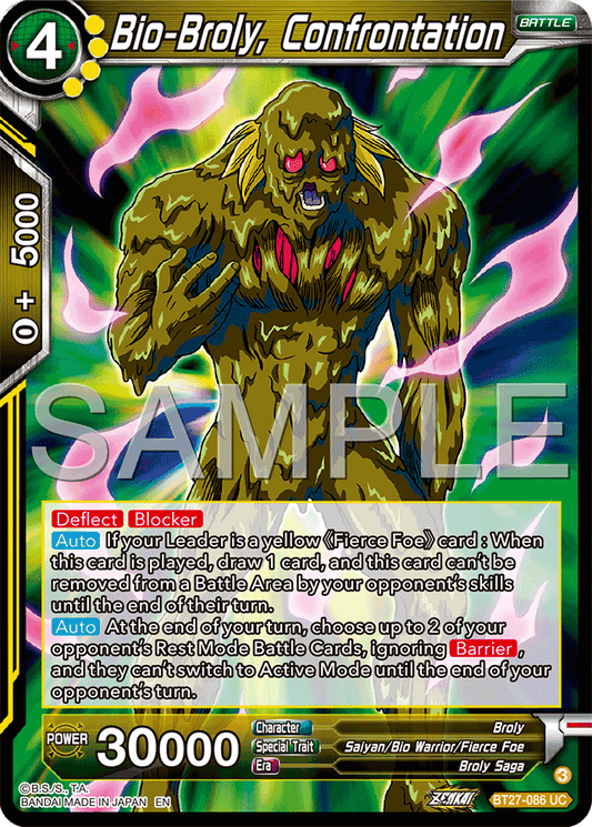 Bio-Broly, Confrontation - History of Z - Uncommon - BT27-086