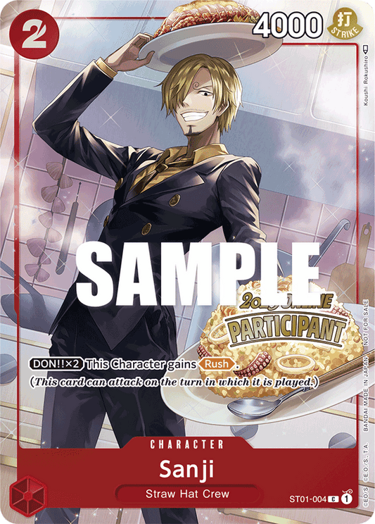 Sanji (Online Regional 2023) [Participant] - One Piece Promotion Cards - PR - ST01-004