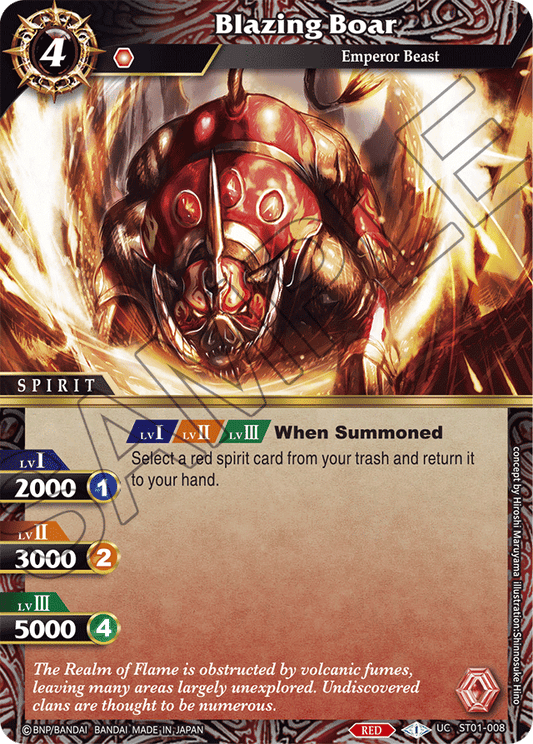 Blazing Boar - Starter Deck 01: Dragon Onslaught - Uncommon - ST01-008