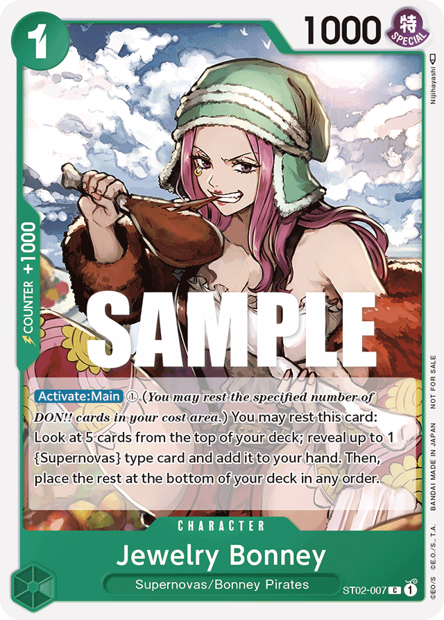 Jewelry Bonney (Tournament Pack Vol. 3) [Participant] - One Piece Promotion Cards - PR - ST02-007