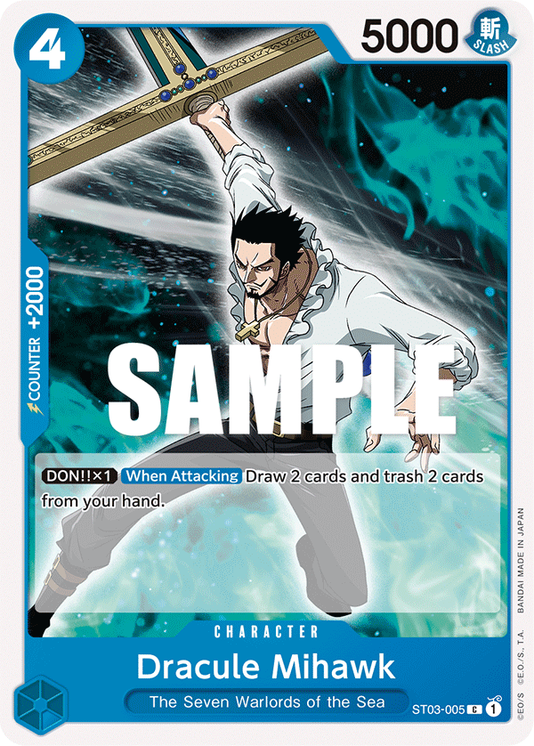 Dracule Mihawk - Starter Deck 3: The Seven Warlords of The Sea - C - ST03-005
