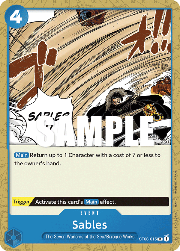 Sables - Starter Deck 3: The Seven Warlords of The Sea - C - ST03-015