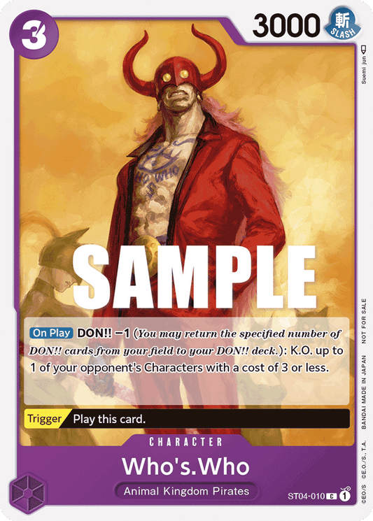 Who's.Who (Tournament Pack Vol. 3) [Participant] - One Piece Promotion Cards - PR - ST04-010