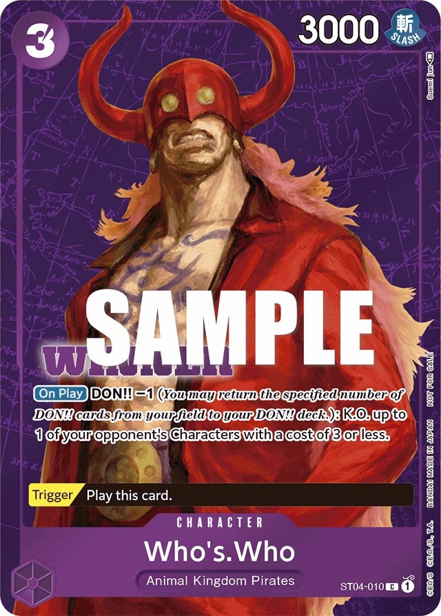 Who's.Who (Tournament Pack Vol. 3) [Winner] - One Piece Promotion Cards - PR - ST04-010