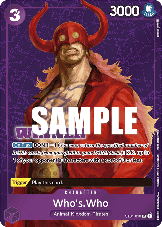 Who's.Who (Tournament Pack Vol. 3) [Winner] - One Piece Promotion Cards - PR - ST04-010