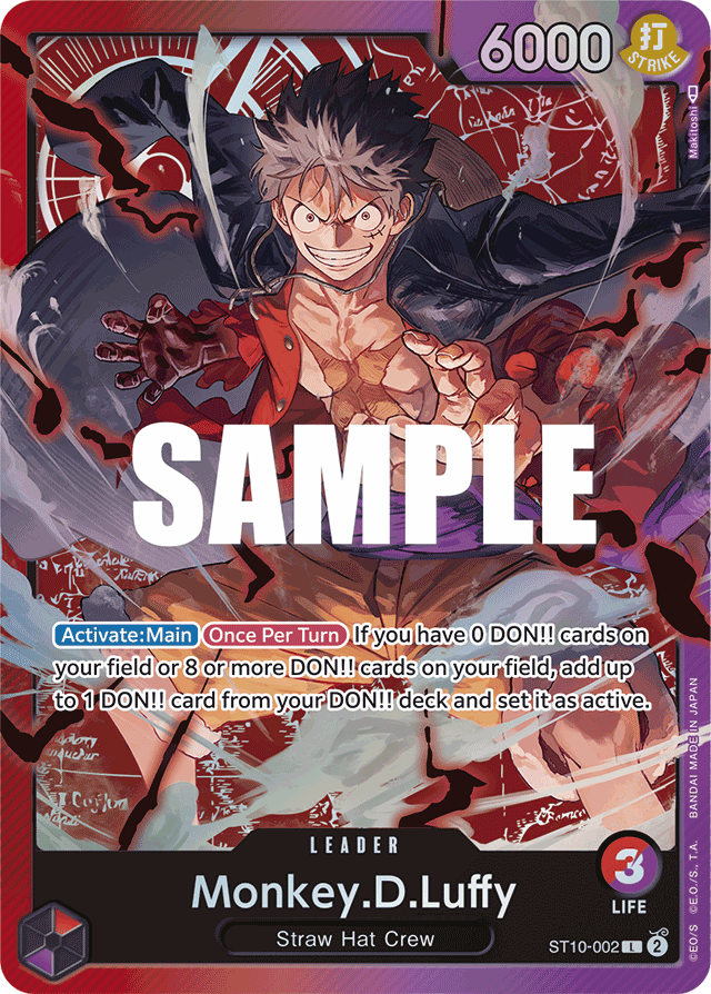 Monkey.D.Luffy (002) - Ultra Deck: The Three Captains - L - ST10-002