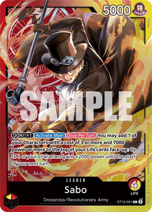 Sabo (001) - Ultra Deck: The Three Brothers - L - ST13-001