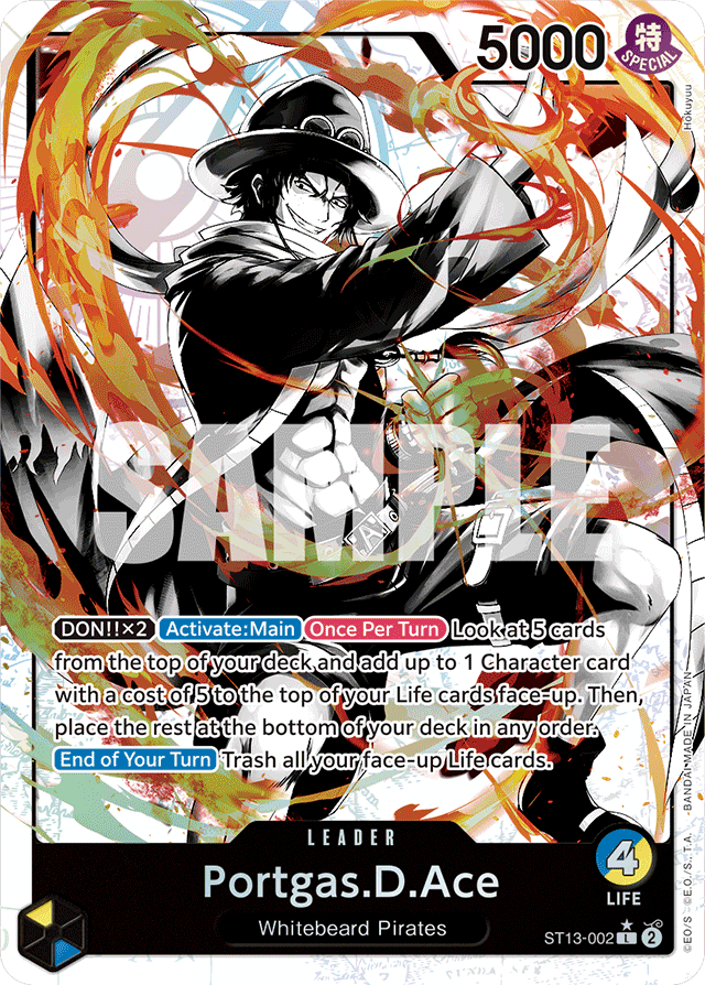 Portgas.D.Ace (002) (Parallel) - Ultra Deck: The Three Brothers - L - ST13-002