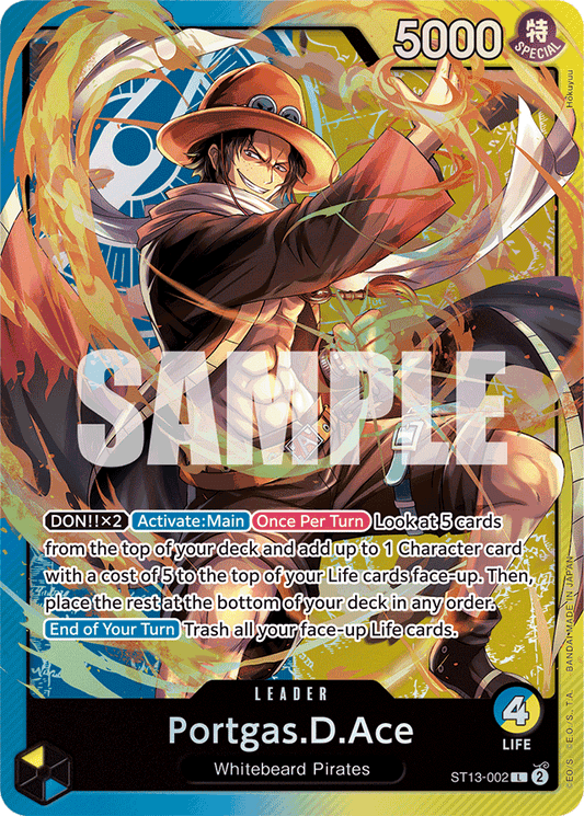 Portgas.D.Ace (002) - Ultra Deck: The Three Brothers - L - ST13-002