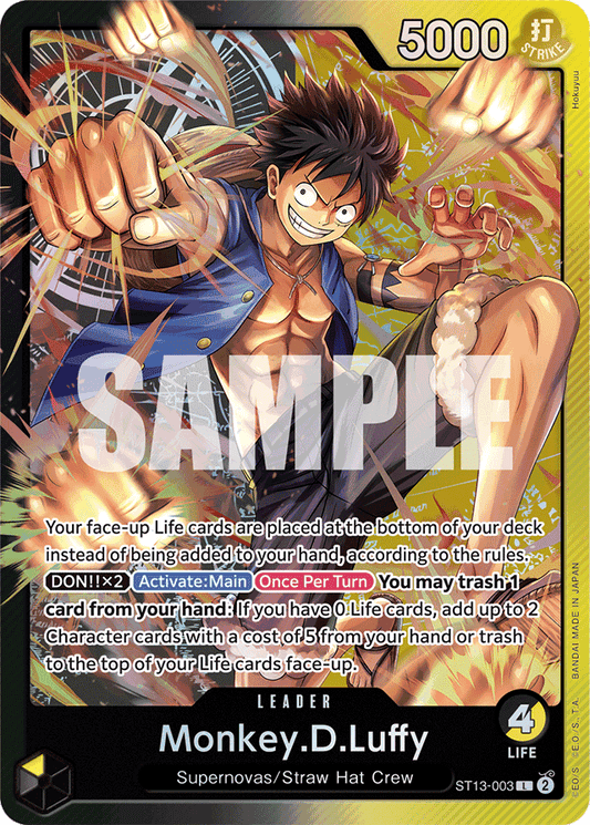 Monkey.D.Luffy (003) - Ultra Deck: The Three Brothers - L - ST13-003