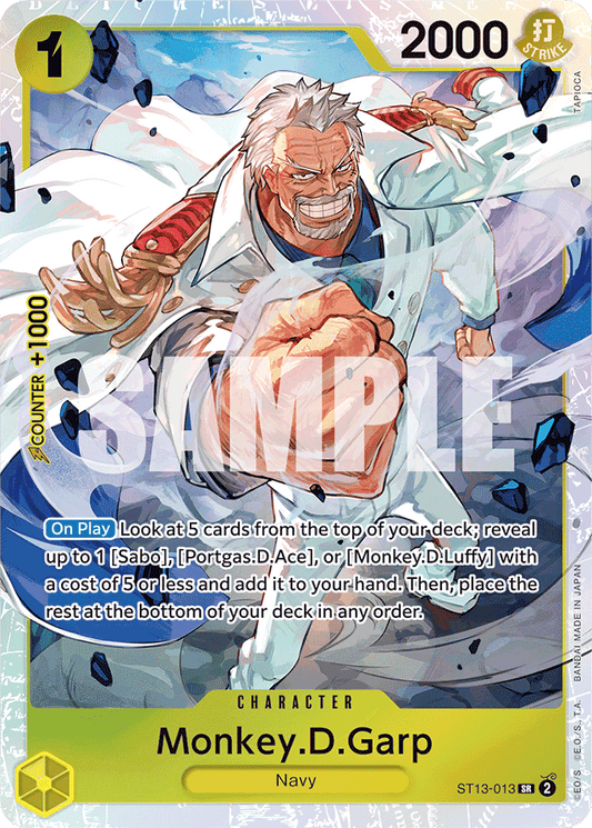 Monkey.D.Garp - Ultra Deck: The Three Brothers - SR - ST13-013