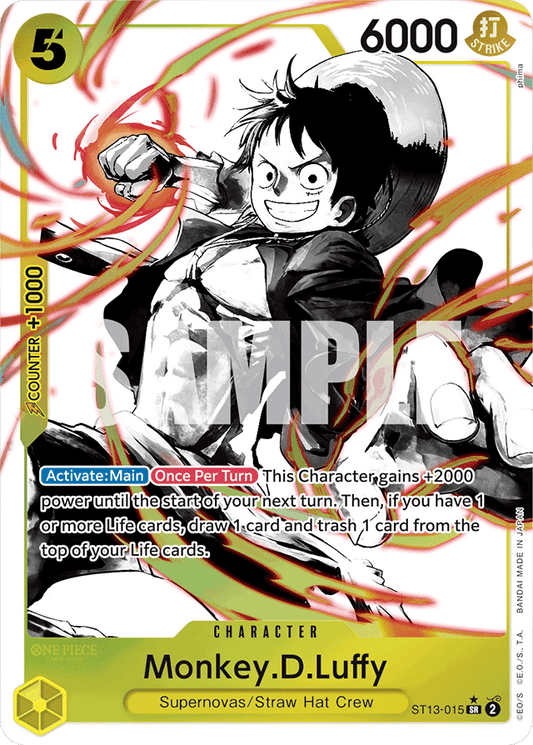 Monkey.D.Luffy (015) (Parallel) - Ultra Deck: The Three Brothers - SR - ST13-015