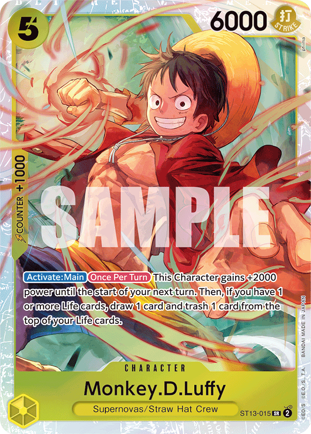 Monkey.D.Luffy (015) - Ultra Deck: The Three Brothers - SR - ST13-015