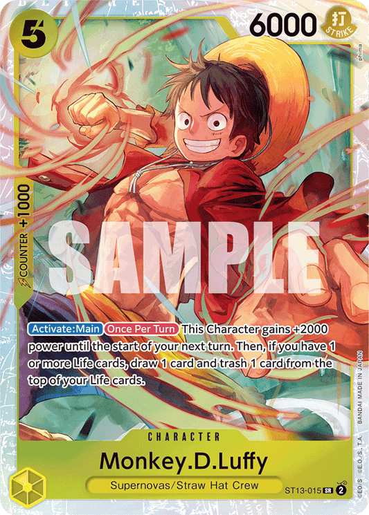 Monkey.D.Luffy (015) - Ultra Deck: The Three Brothers - SR - ST13-015