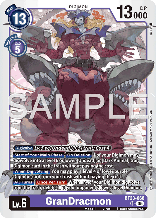 GranDracmon - Hackers' Slumber - Super Rare - BT23-068 SR