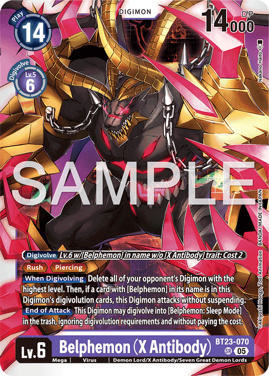 Belphemon (X Antibody) - Hackers' Slumber - Super Rare - BT23-070 SR