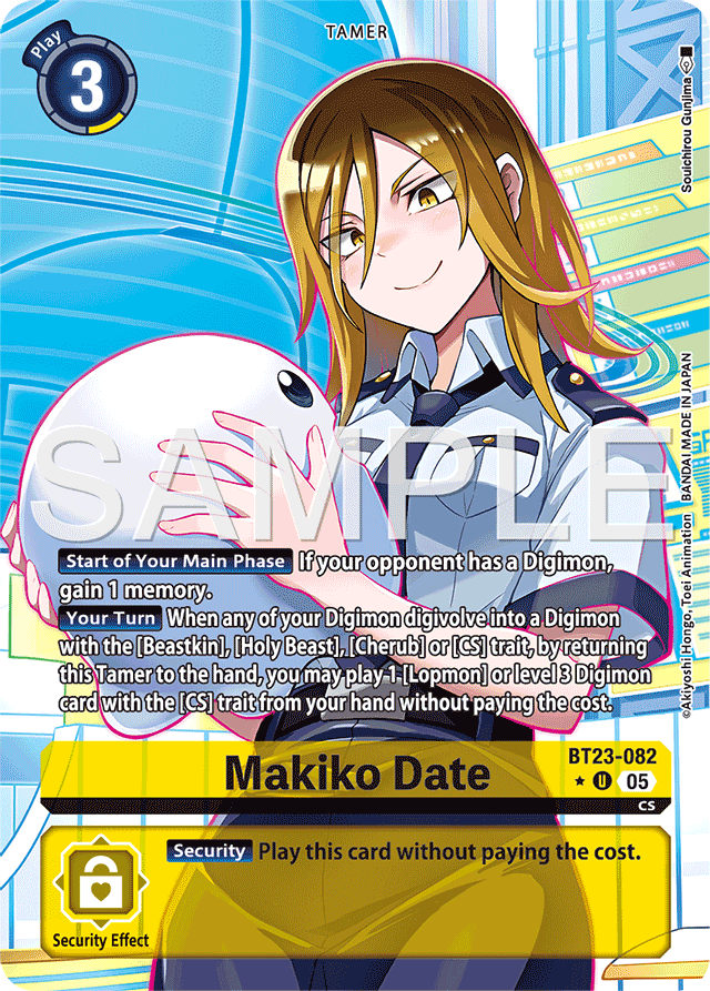 Makiko Date (Alternate Art) - Hackers' Slumber - Uncommon - BT23-082 U