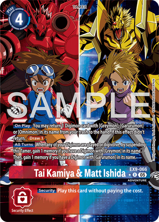 Tai Kamiya & Matt Ishida (Alternate Art) - Versus Monsters - Rare - EX9-066 R