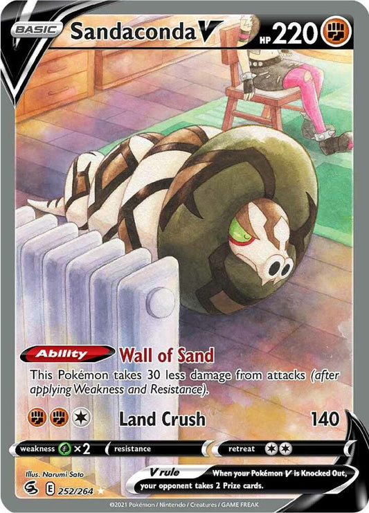 Sandaconda V (Alternate Full Art) - SWSH08: Fusion Strike - Ultra Rare - 252/264