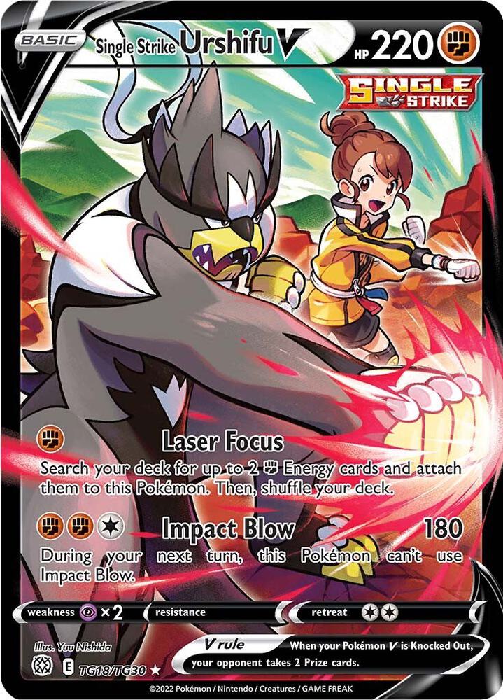 Single Strike Urshifu V - SWSH09: Brilliant Stars Trainer Gallery - Ultra Rare - TG18/TG30