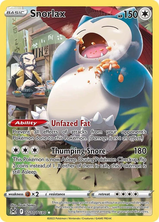 Snorlax - SWSH11: Lost Origin Trainer Gallery - Ultra Rare - TG10/TG30