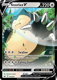 Snorlax V - SWSH01: Sword & Shield Base Set - Ultra Rare - 141/202