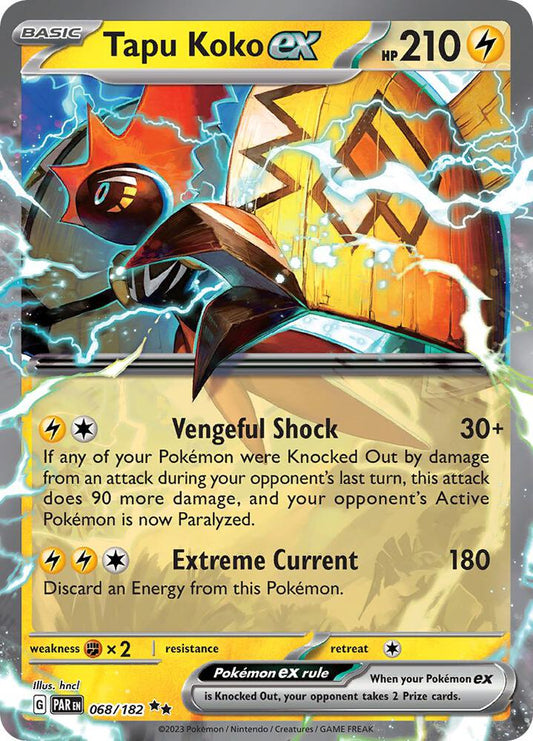 Tapu Koko ex - 068/182 - SV04: Paradox Rift - Double Rare - 068/182