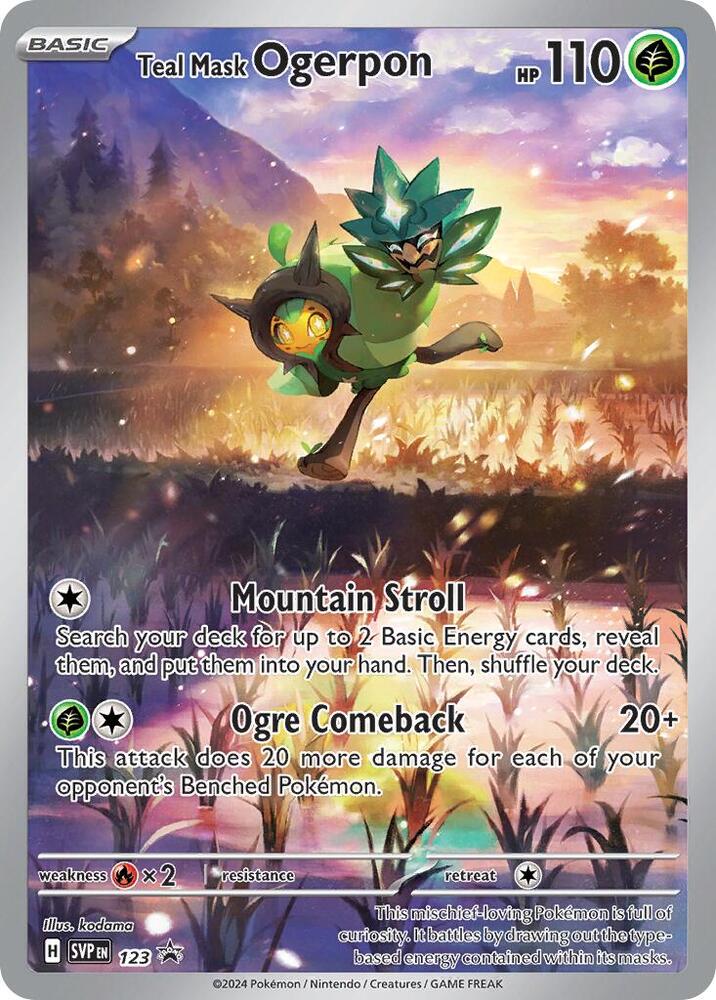 Teal Mask Ogerpon - 123 - SV: Scarlet & Violet Promo Cards - Promo - 123
