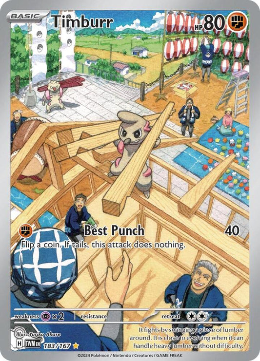 Timburr - 183/167 - SV06: Twilight Masquerade - Illustration Rare - 183/167