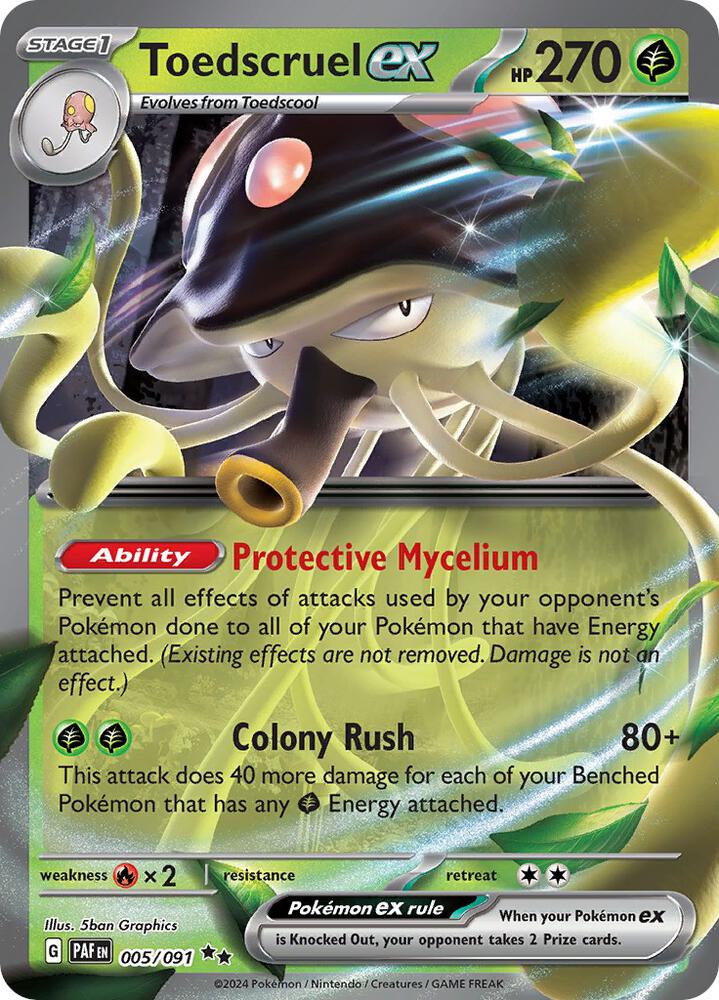 Toedscruel ex - 005/091 - SV: Paldean Fates - Double Rare - 005/091